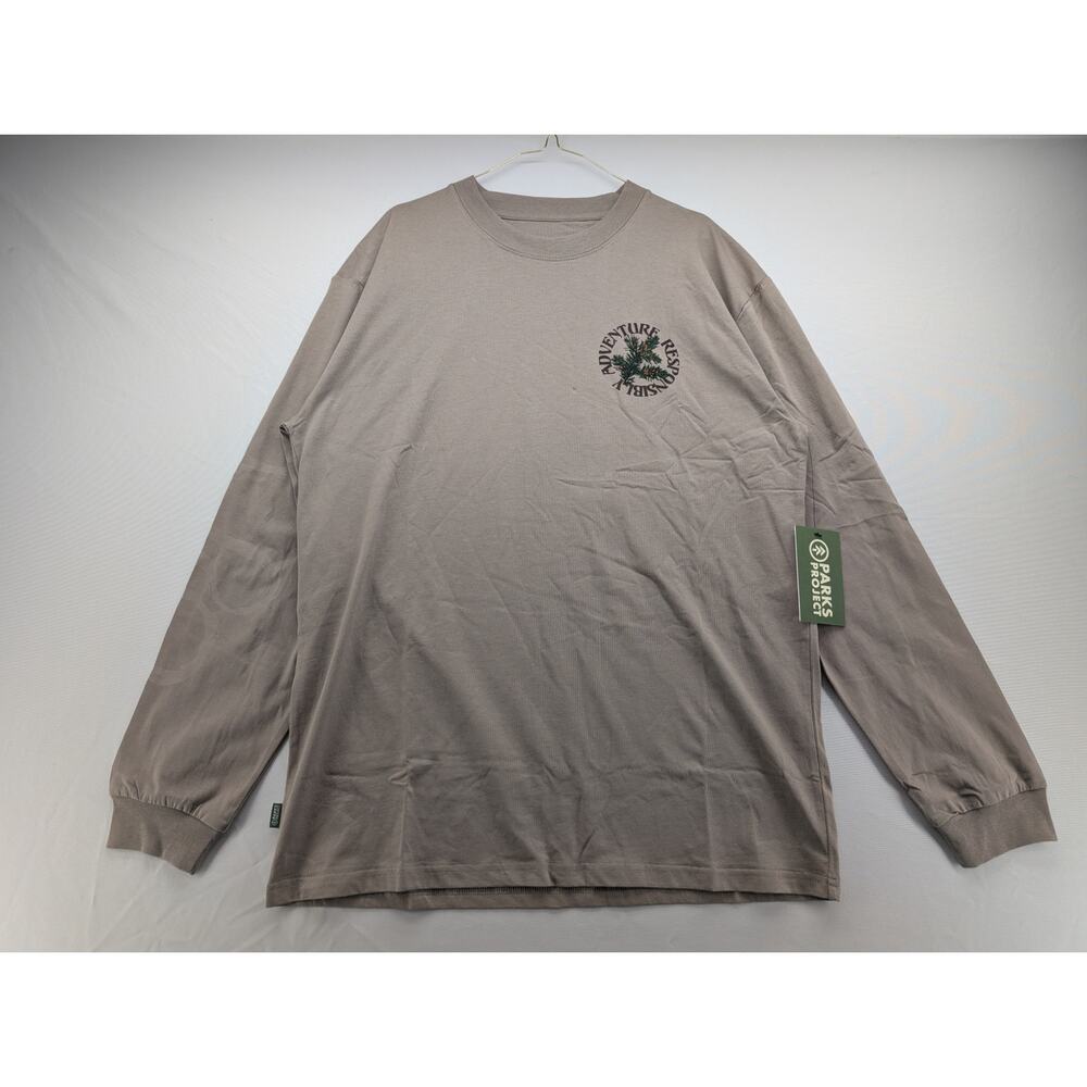 NWT Parks Project Forest Forager Unisex Long Sleeve Tee in Natural sz Large